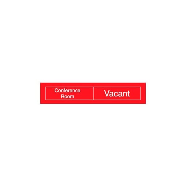 Engraved Occupancy Sign - Conference Room In Use Vacant - Black
